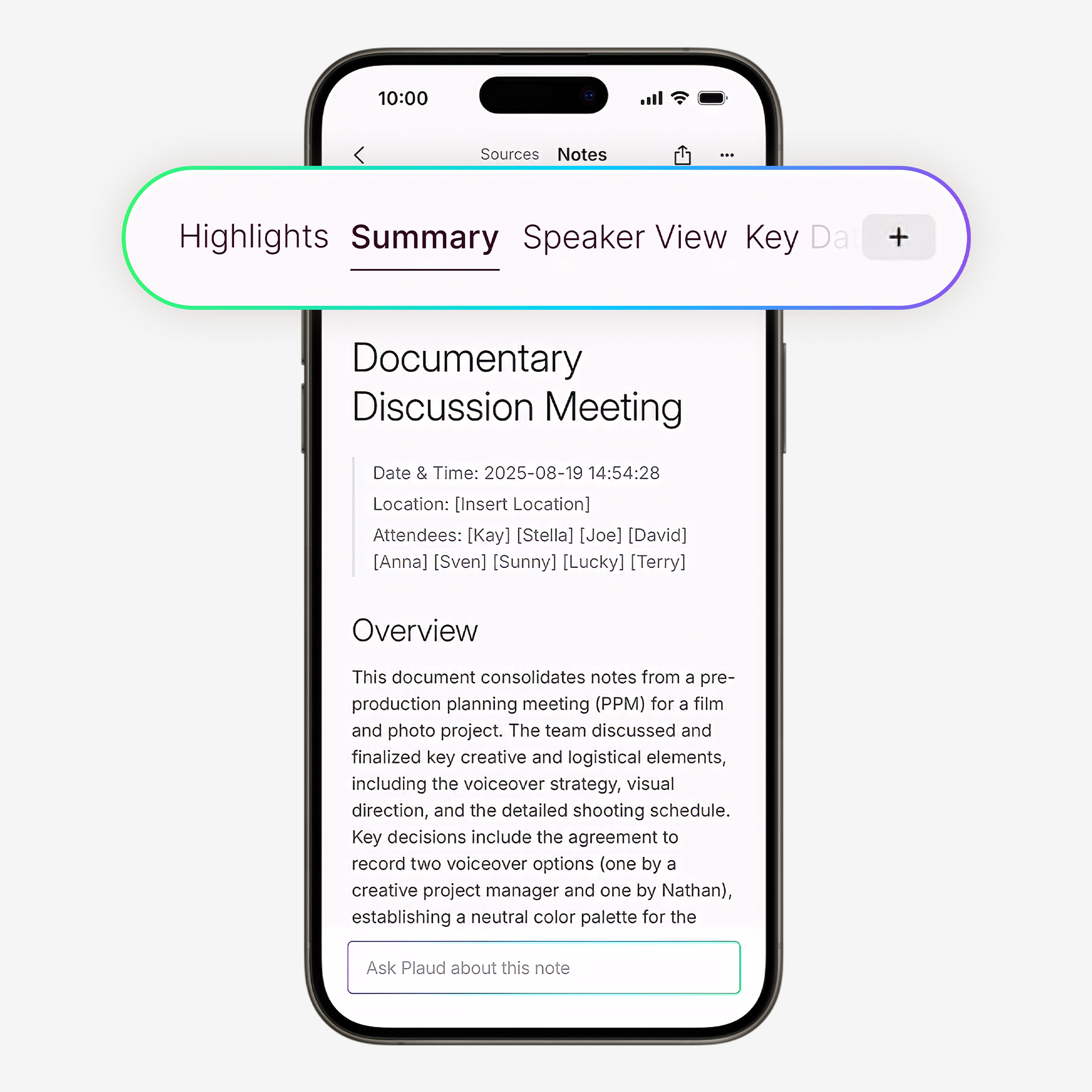 Multidimensional summaries